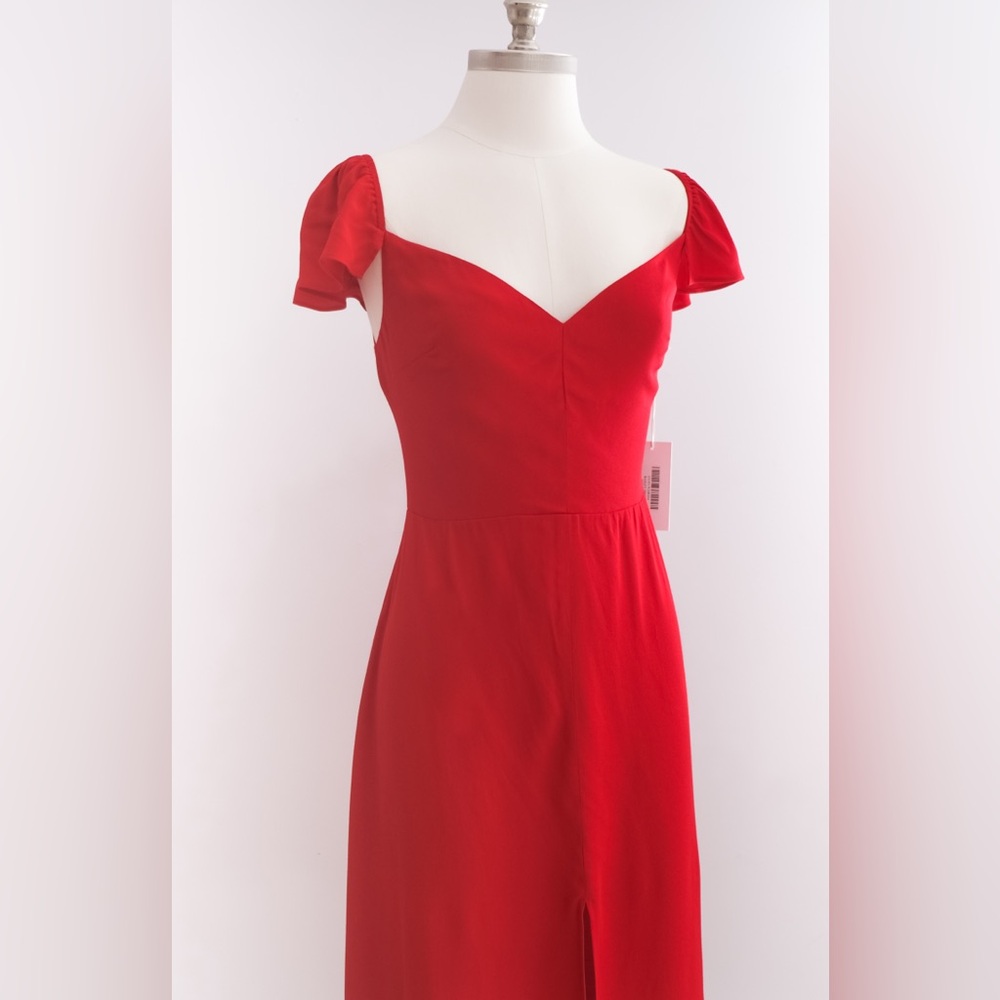Reformation Baxley Dress in Cherry • US 4 • NWT - Picture 5 of 13